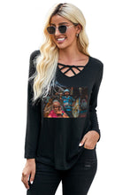 将图片加载到图库查看器，Women&#39;s V Neck Long Sleeve
